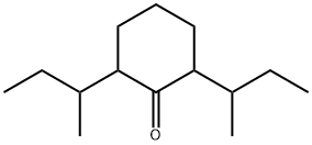 2,6-bis(1-methylpropyl)cyclohexan-1-one Struktur