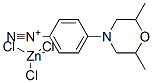 4-(2,6-dimethylmorpholin-4-yl)benzenediazonium trichlorozincate Struktur