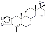 (17S)-4,17-ジメチルアンドロスタ-2-エノ[2,3-d]イソオキサゾール-4-エン-17-オール 化学構造式
