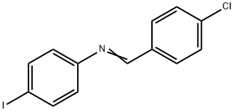 N-(p-Chlorobenzylidene)-p-iodoaniline Struktur