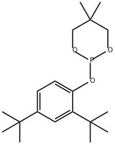 2-[2,4-bis(tert-butyl)phenoxy]-5,5-dimethyl-1,3,2-dioxaphosphorinane Struktur