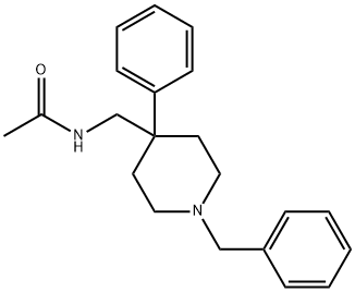 N-[[4-フェニル-1-(フェニルメチル)ピペリジン-4-イル]メチル]アセトアミド 化学構造式