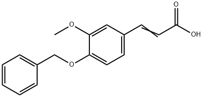 4-ベンジルオキシ-3-メトキシけい皮酸 化学構造式