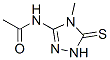 N-(4,5-二氢-4-甲基-5-硫代基-1H-1,2,4-三唑-3-基)-乙酰胺, 71521-92-1, 结构式