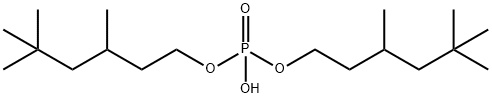 りん酸水素ビス(3,5,5-トリメチルヘキシル) 化学構造式