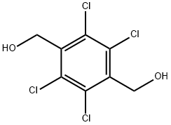 1,4-ジ(ヒドロキシメチル)-2,3,5,6-テトラクロロベンゼン 化学構造式