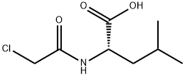rac-(R*)-2-[(クロロアセチル)アミノ]-4-メチルペンタン酸 化学構造式