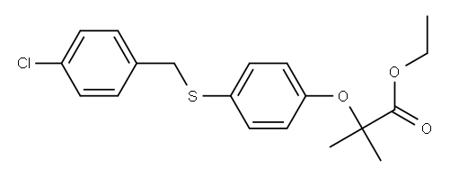 ethyl 2-[4-[(4-chlorophenyl)methylsulfanyl]phenoxy]-2-methyl-propanoat e|