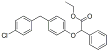 ethyl 2-[4-[(4-chlorophenyl)methyl]phenoxy]-2-phenyl-acetate Structure