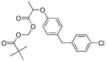 2-[4-[(4-chlorophenyl)methyl]phenoxy]propanoyloxymethyl 2,2-dimethylpr opanoate Structure