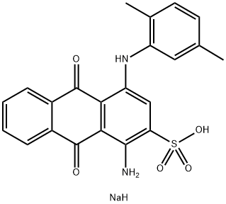 1-Amino-4-[(2,5-dimethylphenyl)amino]-9,10-dihydro-9,10-dioxo-2-anthracenesulfonic acid sodium salt Structure