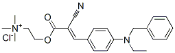 [2-[[2-cyano-3-[4-[ethylbenzylamino]phenyl]-1-oxoallyl]oxy]ethyl]trimethylammonium chloride Struktur