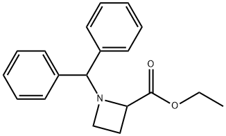 ETHYL 1-BENZHYDRYLAZETIDINE-2-CARBOXYLATE 化学構造式