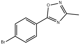 5-(4-ブロモフェニル)-3-メチル-1,2,4-オキサジアゾール 化学構造式