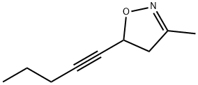 2-Isoxazoline, 3-methyl-5-(1-pentynyl)- (7CI,8CI) Struktur