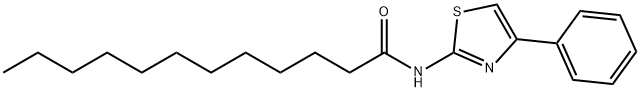 N-(4-Phenyl-2-thiazolyl)dodecanamide 结构式