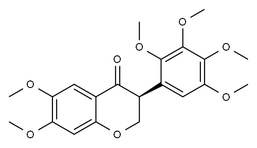 (S)-6,7-Dimethoxy-3-(2,3,4,5-tetramethoxyphenyl)-2H-1-benzopyran-4(3H)-one,71594-03-1,结构式