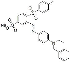 3-[[4-[Ethyl(phenylmethyl)amino]phenyl]azo]-4-[(4-methylphenyl)sulfonyl]benzenesulfonic acid sodium salt Structure