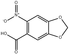 6-硝基苯并[D][1,3]二噁唑-5-羧酸 结构式
