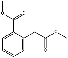 2-(2-メトキシ-2-オキソエチル)ベンゼンカルボン酸メチル 化学構造式