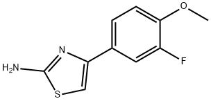 4-(3-フルオロ-4-メトキシフェニル)チアゾール-2-イルアミン 化学構造式