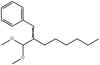 (2-ジメトキシメチル-1-オクテニル)ベンゼン 化学構造式