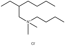 N-ブチル-2-エチル-N,N-ジメチル-1-ヘキサンアミニウム・クロリド 化学構造式