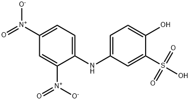 5-[(2,4-ジニトロフェニル)アミノ]-2-ヒドロキシベンゼンスルホン酸 化学構造式