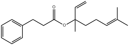 ベンゼンプロパン酸1-エテニル-1,5-ジメチル-4-ヘキセニル 化学構造式