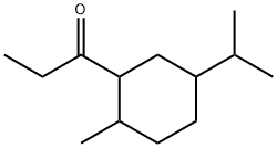 1-[2-methyl-5-(1-methylethyl)cyclohexyl]propan-1-one Struktur
