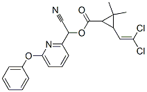 [cyano-(6-phenoxypyridin-2-yl)methyl] 3-(2,2-dichloroethenyl)-2,2-dime thyl-cyclopropane-1-carboxylate Struktur