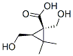 Cyclopropanecarboxylic acid, 3-(dihydroxymethyl)-2,2-dimethyl-, (1R-cis)- (9CI) Struktur