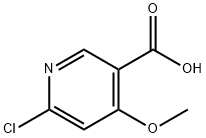 6-クロロ-4-メトキシニコチン酸 化学構造式