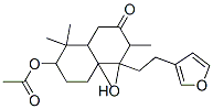7-Acetyloxy-4-[2-(3-furanyl)ethyl]-3,4,4a,5,6,7,8,8a-octahydro-4-hydroxy-3,4a,8,8-tetramethyl-2(1H)-naphthalenone,71641-26-4,结构式