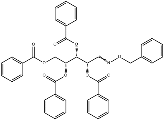 2-O,3-O,4-O,5-O-Tetrabenzoyl-D-xylose O-benzyl oxime Struktur