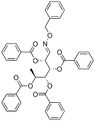 2-O,3-O,4-O,5-O-Tetrabenzoyl-6-deoxy-L-galactose O-benzyl oxime Structure