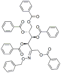 1-O,3-O,4-O,5-O,6-O-Pentabenzoyl-D-fructose O-benzyl oxime Structure
