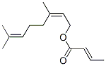 (,Z)-3,7-dimethyl-2,6-octadienyl 2-butenoate Struktur
