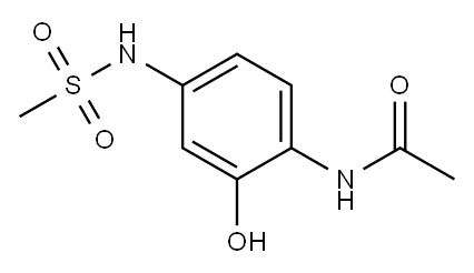 N-[2-hydroxy-4-[(methylsulphonyl)amino]phenyl]acetamide 结构式