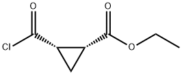 Cyclopropanecarboxylic acid, 2-(chlorocarbonyl)-, ethyl ester, cis- (9CI) Structure