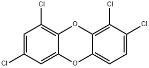 1,2,7,9-テトラクロロジベンゾ-p-ジオキシン 化学構造式