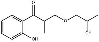 2'-hydroxy-3-(2-hydroxypropoxy)-2-methylpropiophenone Struktur