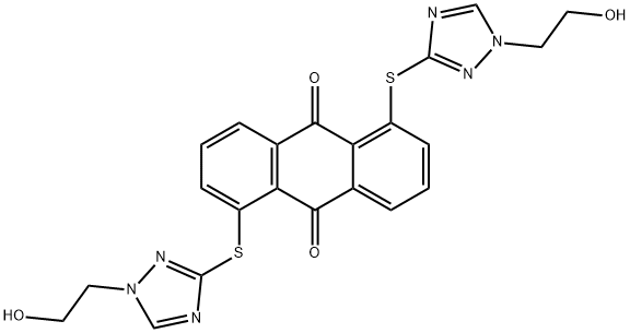 1,5-Bis[[1-(2-hydroxyethyl)-1H-1,2,4-triazol-3-yl]thio]-9,10-anthracenedione Struktur