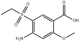 4-アミノ-5-(エチルスルホニル)-2-メトキシ安息香酸 化学構造式