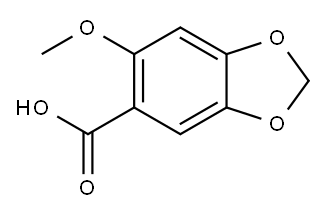 6-甲氧基-1,3-二噁茚-5-羧酸, 7168-93-6, 结构式