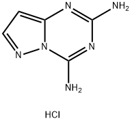 2,4-Diamino-pyrazolo(1,5-a)-s-triazine hydrochloride hemihydrate Structure