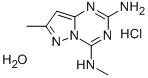 N(sup 4),7-Dimethylpyrazolo(1,5-a)-1,3,5-triazine-2,4-diamine, hydroch loride hydrate (2:2:1) 结构式