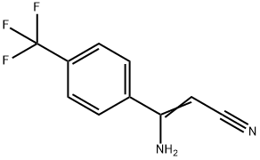 3-amino-3-[4-(trifluoromethyl)phenyl]acrylonitrile Struktur
