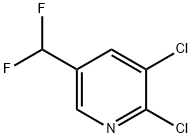 Pyridine, 2,3-dichloro-5-(difluoromethyl)- (9CI) Struktur