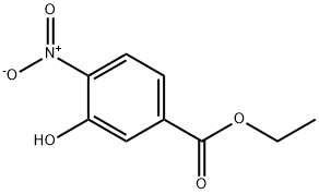3-ヒドロキシ-4-ニトロ安息香酸エチル 化学構造式
